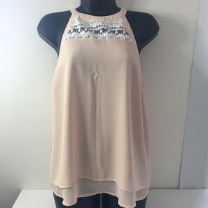 Monteau Los Angeles Dusty Pink Sleeveless Shirt